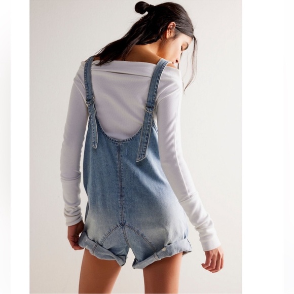 Free people we the free high roller shortall overalls color “bright eyes” xsmall - Picture 3 of 12